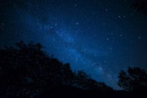 Romantic starry night sky